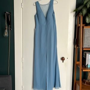 Brand new tags on bridesmaid dress steel blue Azazie